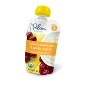 Plum Organics Organic Baby Food, Stage 2, Cherry, Sweet Corn & Greek Yogurt, 3.5 Oz