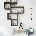 thumbnail image 3 of Kaboon Wall Mount Cube Shelf Set of 4, 59x43x7.87, Model-Cube-Shelf, Eucalyptus, 3 of 5