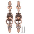 thumbnail image 1 of Pendant Handle, 2 Sets  Pull Round Single Hole Handles Easy To Install, Convenient To Install And Disassemble  Pull, For Drawer Furniture Wardrobes 231 Large Antique Copper, 1 of 8
