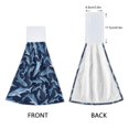 thumbnail image 3 of Yayeee Kitchen Hanging Hand Towels Set of 2 with Loop Bathroom Absorbent Tie Towel, Watercolor Shark Pattern, 3 of 7