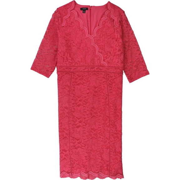Alfani Womens Lace Sheath Dress, Pink, Large