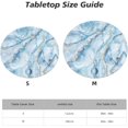 thumbnail image 3 of White Blue Marble Tablecloth with Elastic Edge, Round Table Cloth Washable Reusable Table Cover for Kitchen Dining Party Picnic, Medium, 3 of 6