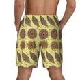 thumbnail image 4 of Uemuo Bohemia Pattern Mens Swim Trunks Quick Dry Board Shorts with Mesh Lining, Stretch Beach Shorts Quick Dry No-Chafing Board Shorts-X-Large, 4 of 9