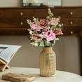 thumbnail image 2 of Lilixerw Fake Roses Artificial Flowers,Silk Flowers with Stems,Interior Decoration Artificial Flowers Decorative Ornaments,Hot Pink, 2 of 6