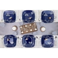 thumbnail image 4 of EcoQuality 10" inch Square Plastic Plates Heavy Duty Plastic Hanukkah Dinner Plates with Blue Silver Chanukah Design Hanukkah Party Disposable Entree Plate China Like Blue Charger Plate (100 Pack), 4 of 4