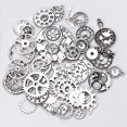thumbnail image 4 of Moyic 40 Uds., joyería, fabricación de Metal, colgantes mixtos, engranaje DIY, accesorio Steampunk mecánico, hallazgos de rueda, Artesanía Plata, 4 of 6