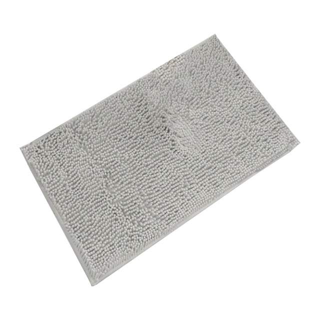XIPYYKM Bath Rug Mat, Thick Soft Absorbent Chenille, Quick Dry Microfiber Mats, Rubber Backing Washable Shower Floor Rugs, US Designed Bathroom Bathmat Home Decor Accessories, 32x20, Grey