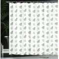thumbnail image 3 of Ambesonne Floral Shower Curtain, Jungle Leaves Purple Flowers, 69"Wx70"L, Forest Green Lilac Ivory, 3 of 4