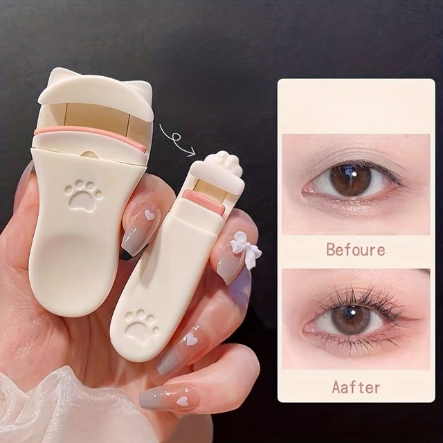 2 Pcs Recourbe-Cils Patte de Chat Designs Mignons Longue Durée Professionnel pour Femmes Accessoires de Maquillage Outil Adapté à Toutes les Formes de Cils