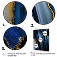thumbnail image 3 of Designart Abstract Geode Geometric Blue II Canvas Wall Art, 3 of 5