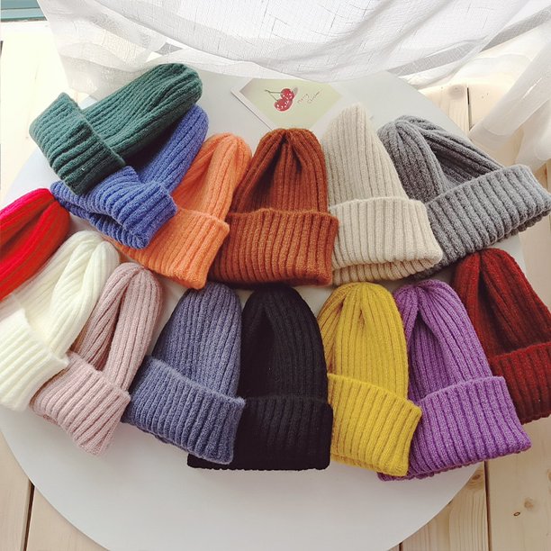 Baby Hats Autumn Winter Boys Girls Thick Warm Cashmere Hat Toddle Boy Hip Hop Elasticity Panama Knitting Caps Kids Accessories1pcs random1 to 8years He Qiyong unisex