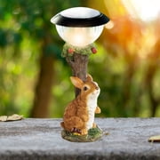 Qiweii Solar Bunny Puppy Garden Welcome Lights, Outdoor Patio Decorative Solar Lights, Cute Animal-Themed Garden Lighting