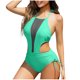 thumbnail image 2 of Trajes de baño de una pieza para mujer, moda de verano para mujer, color sólido con cojín en el pecho y sin soporte de acero, traje de baño con tirantes sin espalda, traje de baño para mujer, 2 of 5