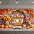 thumbnail image 4 of Autumn Decoration Thanksgiving Banner Rustic Design Religious Thanksgiving for Celebration Gathering Indoor Decoration, 4 of 9