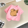 thumbnail image 4 of WAYUTE Shirts for Girls Summer Short Sleeve Crew Neck Cartoon Graphic Tee Top for Toddler Kids Casual Fashion T-Shirt,Pink,Size 11 Y-12 Y, 4 of 4