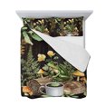 thumbnail image 7 of Green Frog Twin Size Down Alternative Comforter, Lightweight Comforter Quilt Bedding Set with Pillow Shams Butterfly Plant Flowers Mushroom Coffee Brown All Seasons Bed Comforter Duvet Insert 68"x86", 7 of 7