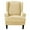 Beige, variant on Shanna 2-Piece Wingback Chair Slipcover, Stretch Velvet Soft Wing Chair Slipcover with T-Coushion Cover (Yellow)