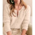 thumbnail image 6 of Female Knit Cardigan Casual Crew Neck Button Down Long Sleeve Sweater Jumper Layer Top Color M, 6 of 10