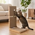 thumbnail image 3 of Vibrant Life L-Shaped Cat Scratcher with Dual-Surface Scratchers, Brown, 27", 3 of 9