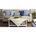 thumbnail image 4 of Contemporary Home Living Set of 4 Blue and White Gingham and Buffalo Check Pillow Cover, 18", 4 of 6