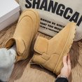 thumbnail image 5 of Men's Slip-On Fleece Lined Short Winter Snow Boots, Adult Male Round Toe Suede Upper Footwear with Thick Platform Outsole for Cold Season Daily Wear, 5 of 7