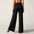 thumbnail image 4 of Coral Fold Over Yoga Pants 2026 Wide Leg Loose Fit Lounge Pant with Ruched Waist Stretchy Baggy Sports Leggings Black XXL, 4 of 8