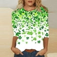 thumbnail image 2 of Saint Patricks Day Shirt Funny,Summer Chic Clothes for Women Over 50 Womens Blouses for Work Yoga Tops with Built in Bra, 2 of 5