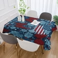 thumbnail image 5 of 60x90 Inch Tablecloth Polyester Square Tablecloth for Home Kitchen Dinner Decor Red Butterflies and Flags, 5 of 9