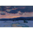 thumbnail image 2 of Clarence Alphonse Gagnon 24x17 Gold Ornate Framed and Double Matted Museum Art Print Titled - Winter Twilight (Baie St. Paul) (1915), 2 of 4