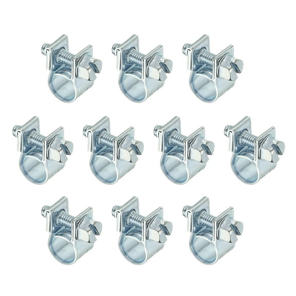Uxcell Mini Fuel Injection Hose Clamps Stainless Steel Adjustable Clamp 7-9mm