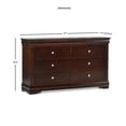 thumbnail image 7 of Steve Silver Orleans Cherry 6-drawer Dresser, 7 of 7