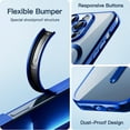 thumbnail image 6 of JETech Electroplated Case for iPhone 13 Pro Max 6.7-Inch, Camera Lens Full Protection, Compatible with MagSafe Wireless Charging, Shockproof Soft TPU Phone Cover (Deep Blue), 6 of 7