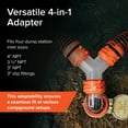 thumbnail image 5 of Camco Rhino Clear RV Sewer Hose Elbow with 4-in-1 Adapter - Orange (39736), 5 of 11