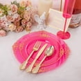thumbnail image 3 of 102PCS Hot Pink Plastic Plates - Pink Disposable Plate with Gold Rim - Hot Pink Party Plates Include 51PCS 7.5inch Dessert & 10.25inch Dinner Plate for Mother's Day & Birthday & Party, 3 of 18