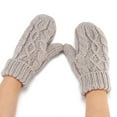 thumbnail image 4 of DJLBOOM Women Warmer Thicken Knitted Finger Thermal Skiing Gloves Mitten Gloves Mittens Grey Clearance Sale, 4 of 4