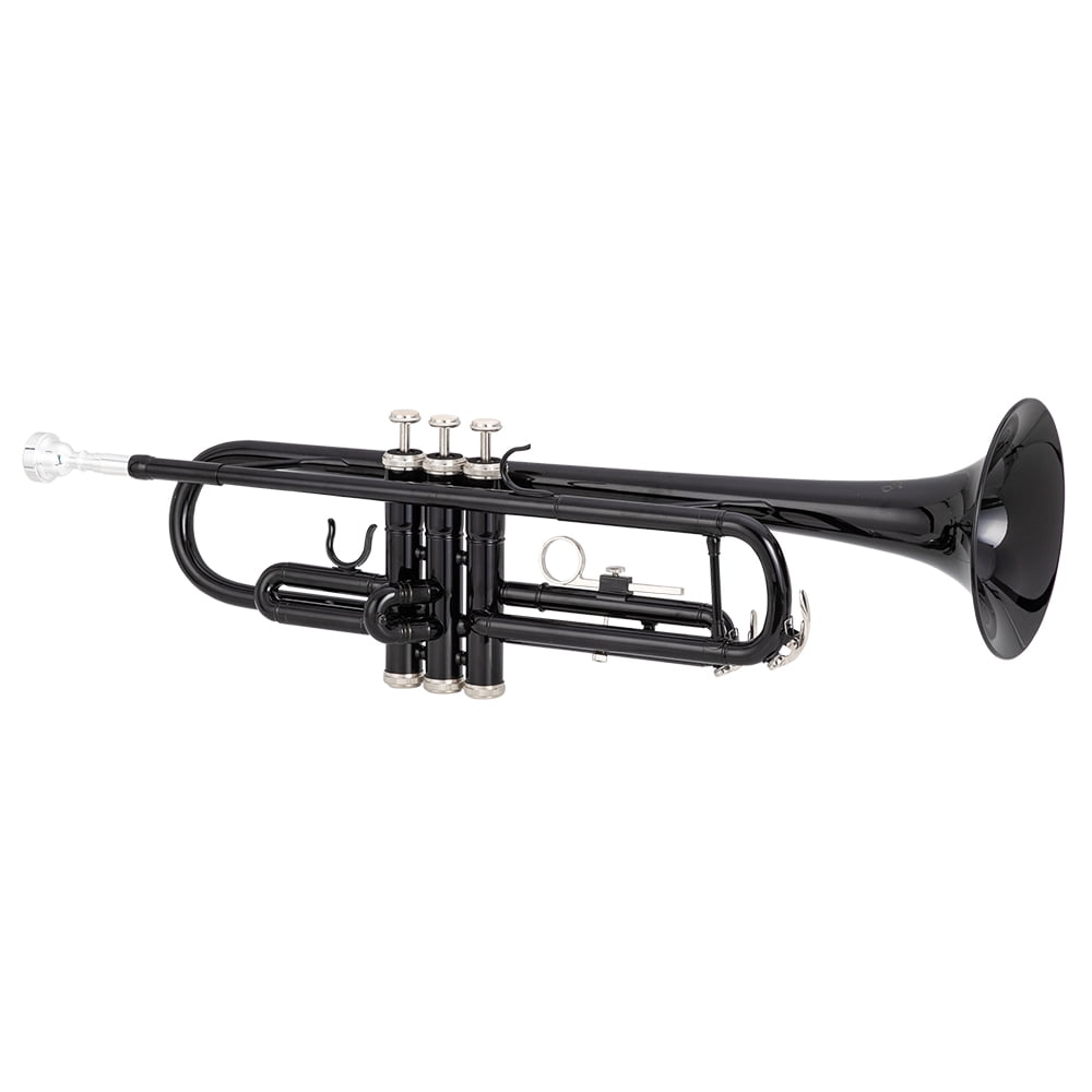 Kepooman Brass Trumpet Bb with 7C Mouthpiece for Standard Student or Beginner - Black