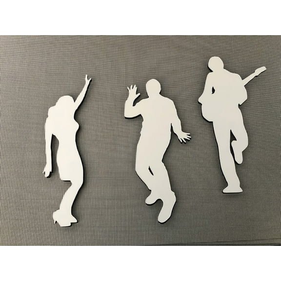 DCentral PARTY TIME Flexible Screen Magnet Décor; Double-Sided, for Non-Retractable Screens, Helps to Stop Walking into Screens, Covers Small tears in Screens, Sizes W 8" x 7.5"