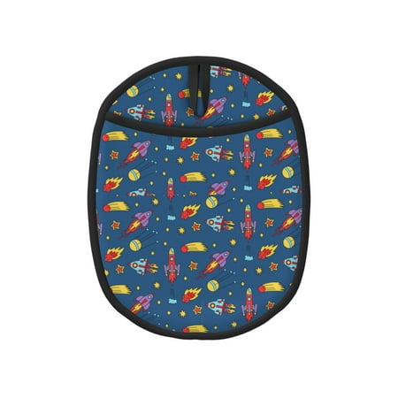 

Pofeuu Cosmos Rockets Print Silicone Pot Mat Mitten With Hanging Loop Heat Resistant Oven Mitts Non-Slip Bbq Baking Smoking Potholders