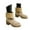 Beige, variant on Women's Mid-Calf Boots Fashion Casual Floral Embroidered Winter Warm Lined Booties Comfortable On Ankle Booties