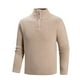 thumbnail image 2 of pstuiky camisetas de manga larga para hombre, Suéter informal de moda para hombre, con cuello alto, media cremallera, elástico, capa base, tejido de manga larga salir tops xxl, 2 of 6