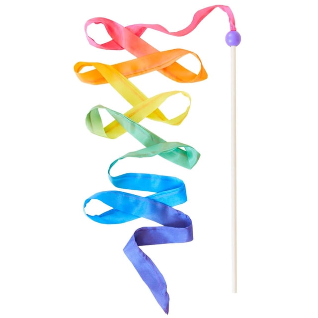 Varita serpentina Sarah's Silks Rainbow de 2,4 m de largo para niños de más de 3 años