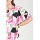thumbnail image 4 of Blusa estampada de manga corta Roman Fashion, Tallas Extras, 5118 (abstracto rosa) rosa 38, 4 of 6