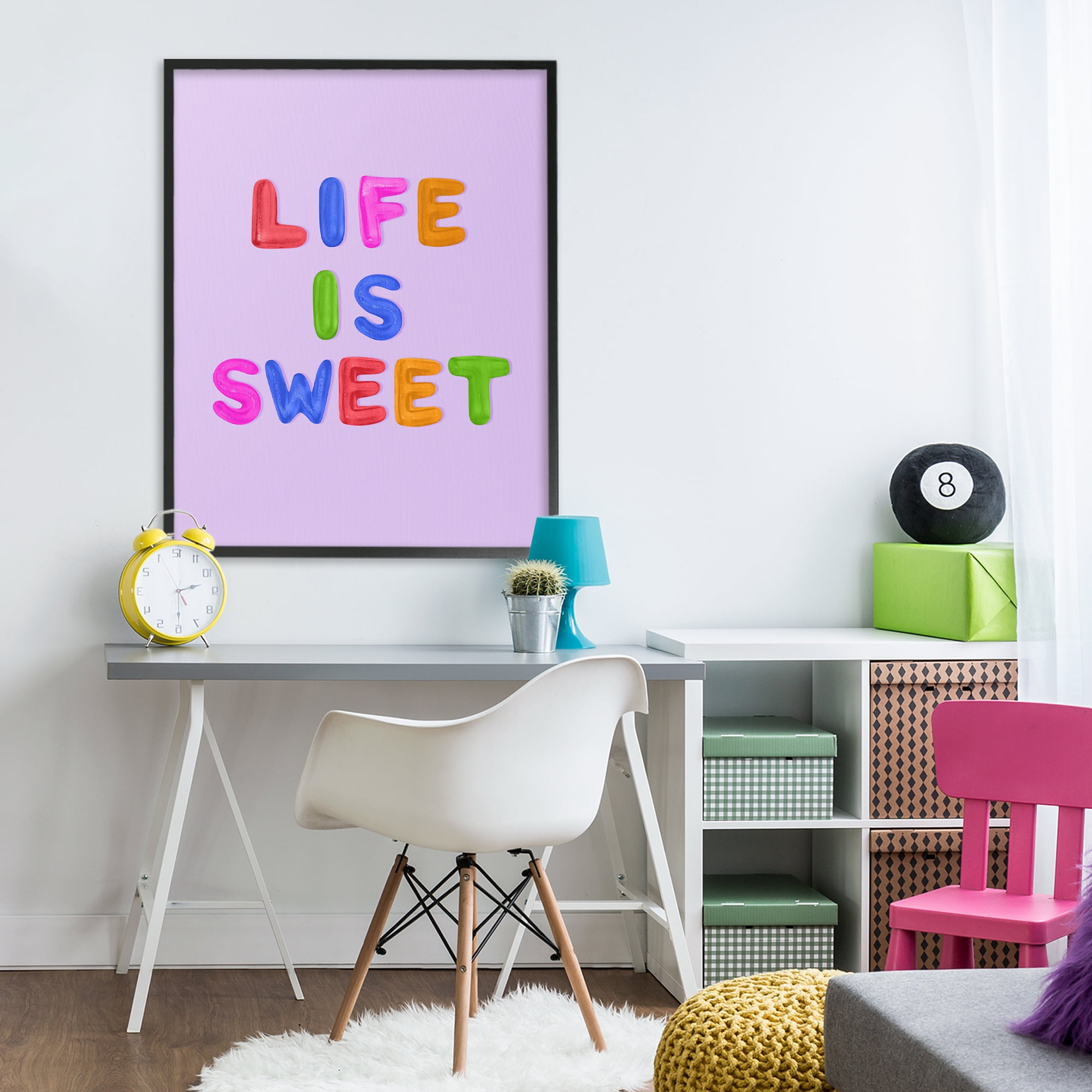 Stupell Industries Life Is Sweet Gummies Black Framed Giclee Art, design by LISH Creative