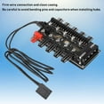 FC4Pin Chassis Fan Hub, 10 Port PC Case Fan Cable Control, PWM