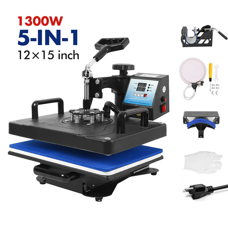 8 in 1 Heat Press Machine for t Shirts Professional Heat Transfer  Machine12 X 15Swing Away Shirt Printing Multifunctional Sublimation  Machine