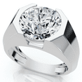 thumbnail image 3 of Pompeii Certified 5 Ct Elon Signature Men's Bezel Diamond Ring Lab Grown (F/G,VS1-VS2), 3 of 5