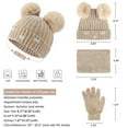 thumbnail image 2 of FZ FANTASTIC ZONE Kids Warm Knit Hat, Scarf & Glove Set, Khaki, 3-Piece, 2 of 6