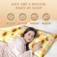 thumbnail image 2 of Yiaed Body Pillow Cover, Ultra Soft Microfiber Pillowcases, Breathable Long Pillow Case, Envelope Closure-Coffee Plaid Sunflower (20x54 inch)（Pillow core not included）, 2 of 5