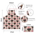 thumbnail image 7 of Rottweiler and Pioneer Flower Apron-Garden Aprons for Women with Pockets-Cotton Linen Waterproof Kitchen Cooking Gardening Aprons Adjustable for Kitchen,Cooking,BBQ and Salon 33x27 Inch, 7 of 7