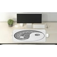 thumbnail image 2 of Mandala Computer Mouse Pad, Traditional Style Ying Yang with Highly Detailed Mandala Drawings, Rectangle Non-Slip Rubber Mousepad Large, 31" x 12" Gaming Size, Black and White, by Ambesonne, 2 of 2